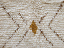 Handmade Cream Wool Moroccan Rug, Minimalist Berber Shag Rug