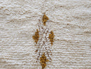 Handmade Cream Wool Moroccan Rug, Minimalist Berber Shag Rug