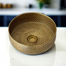 Luxury Handmade Hammered Brass Sink – Antique Solid Brass Moroccan Vessel Bathroom Basin TOUFIK FIT