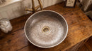 Brass Sink Hand Hammered Bathroom Vessel Sink, Moroccan Farmhouse Drop In Basin, Luxury Solid Brass Powder Room Remodel ArtizanaMarket Nachit Azzelarab